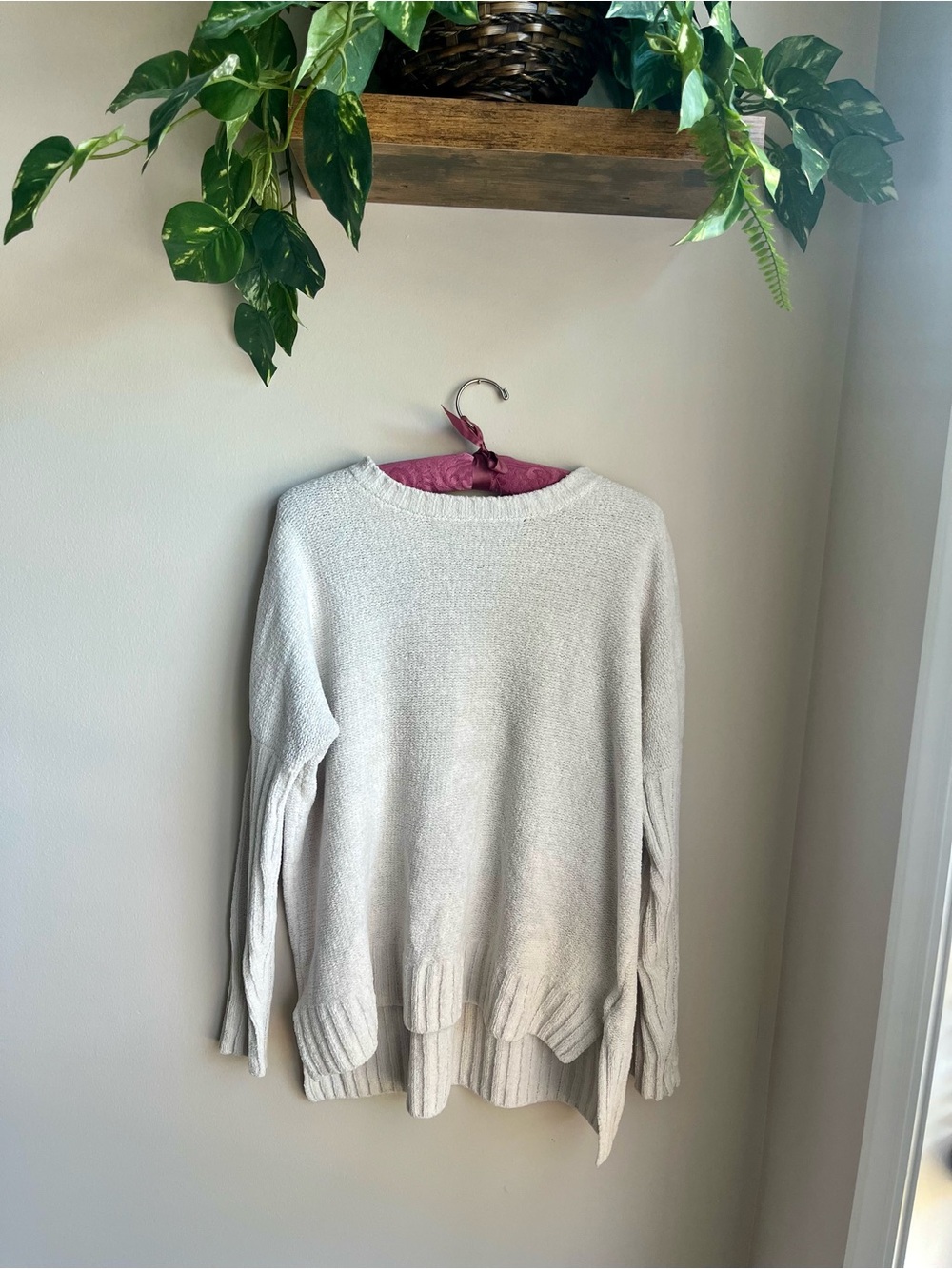 Cynthia Rowley Light Cream Crewneck Pullover